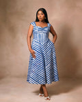 Chevron Stripe Midi Dress